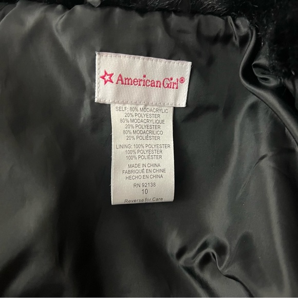 American Girl Black Faux Fur Shrug - Picture 4 of 4
